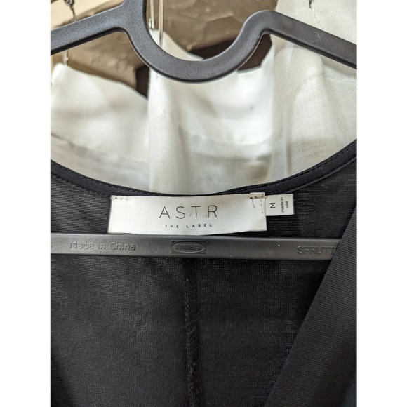 ASTR the Label Wrap Black Front Kimono Midi Dress, size Medium - Picture 3 of 7